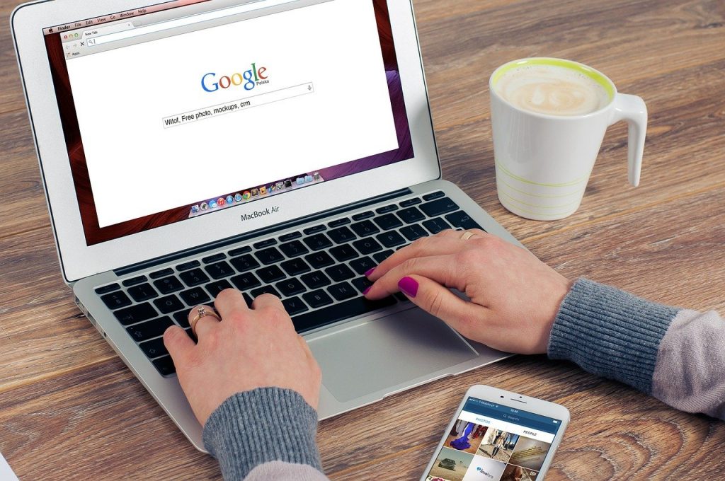 Digital Marketing Ad Agency Worker Using Google Search